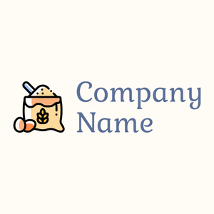 Flour logo on a Floral White background - Agriculture