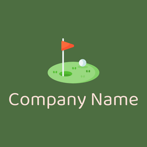 Golf logo on a Fern Green background - Games & Recreation