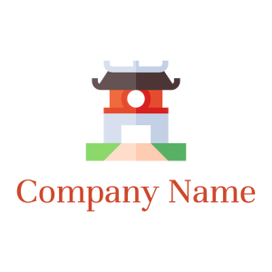 Temple of literature logo on a White background - Abstrait