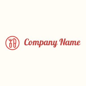 Gastronomy logo on a Floral White background - Alimentos & Bebidas