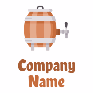 Wooden Barrel on a White background - Comida & Bebida