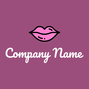 Lips logo on a Vin Rouge background - Moda & Bellezza
