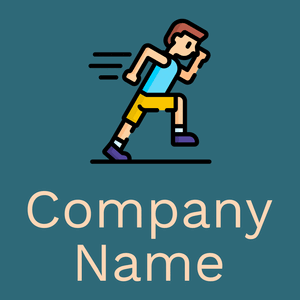 Running logo on a Chathams Blue background - Sport