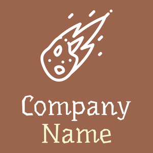 Meteorite logo on a Dark Tan background - Abstrait