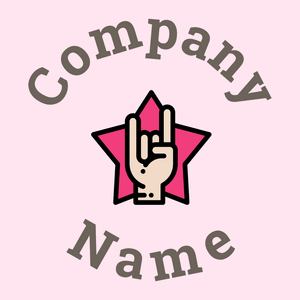 Rock and roll logo on a Lavender Blush background - Arte & Intrattenimento