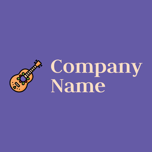 Guitar logo on a Rich Blue background - Entretenimento & Artes
