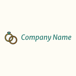 Outlined Rings logo on a Floral White background - Abstrait