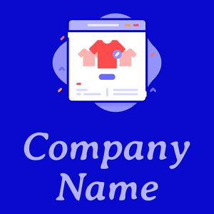 Clothes logo on a Blue background - Communicatie