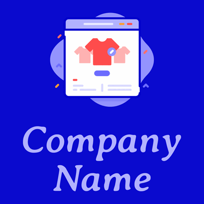 Clothes logo on a Blue background - Communications