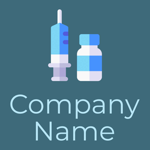 Light Sky Blue Vaccine on a Ming background - Medical & Farmacia