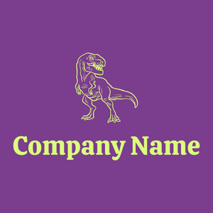 Tyrannosaurus rex logo on a Vivid Violet background - Abstracto