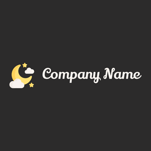 Half moon logo on a Nero background - Abstrato