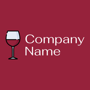 Wine glass logo on a Bright Red background - Agricoltura