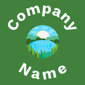 Pond logo on a Fern Green background - Umwelt & Natur
