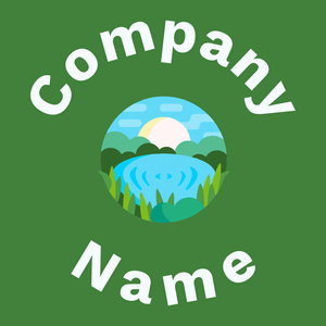 Pond logo on a Fern Green background - Environmental & Green