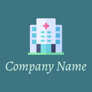 Hospital logo on a Calypso background - Arquitetura