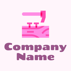 Adze logo on a Lavender Blush background - Construction & Tools