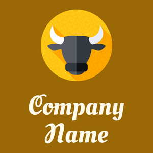 Amber Bull on a Olive background - Animales & Animales de compañía