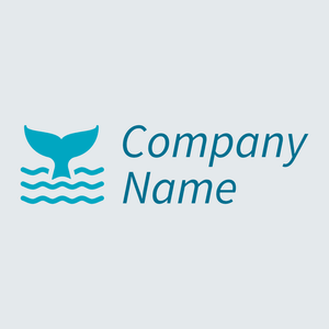 Whale logo on a Solitude background - Abstracto