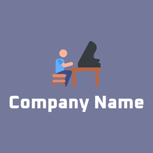 Pianist logo on a Light Grey background - Unterhaltung & Kunst