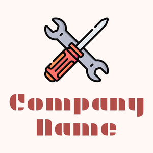 Service logo on a Seashell background - Construcción & Herramientas