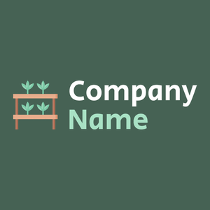 Plants logo on a Viridian Green background - Agricultura