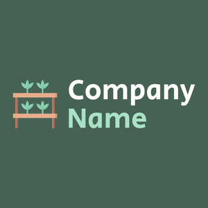 Plants logo on a Viridian Green background - Domaine de l'agriculture