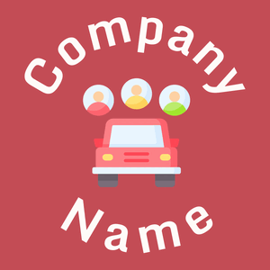 Car sharing logo on a Fuzzy Wuzzy Brown background - Automotive & Vehicle