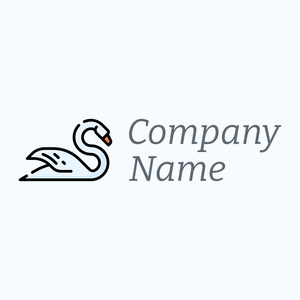 Swan logo on a Alice Blue background - Animais e Pets
