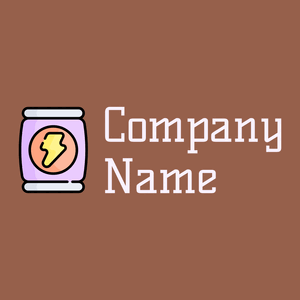 Energy drink logo on a Dark Tan background - Comida & Bebida