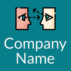 Eye contact logo on a Dark Cyan background - Medizin & Pharmazeutik