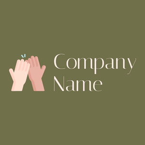 High five logo on a Hemlock background - Abstrait