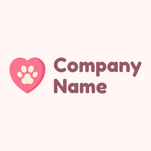Heart Paw logo on a Snow background - Dieren/huisdieren