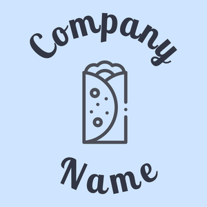 Burrito logo on a Blue background - Essen & Trinken