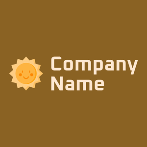 Sun logo on a Afghan Tan background - Abstract