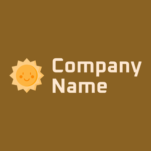 Sun logo on a Afghan Tan background - Abstracto