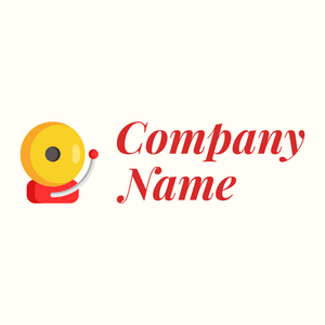 Fire alarm logo on a Floral White background - Security
