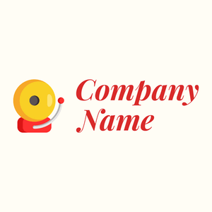 Fire alarm logo on a Floral White background - Sécurité