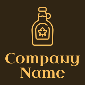 Maple syrup logo on a Brown Pod background - Essen & Trinken