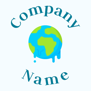 Global warming logo on a Alice Blue background - Abstrato