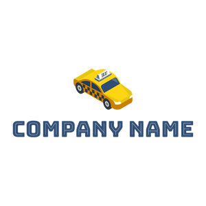 3D Taxi logo on a White background - Automobile & Véhicule