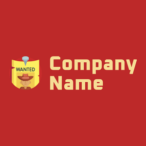 Wanted on a Fire Brick background - Abstracto