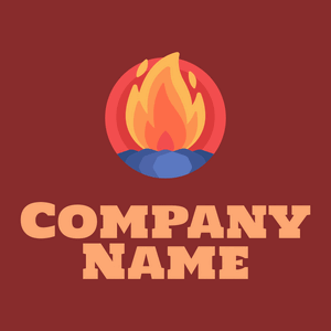 Bonfire on a Flame Red background - Seguridad