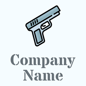 Gun logo on a light Blue background - Segurança