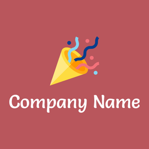 Confetti logo on a Blush background - Abstrakt