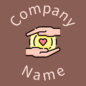 Compassion logo on a Rose Taupe background - Abstracto