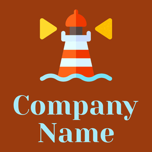 Lighthouse logo on a Saddle Brown background - Arquitetura