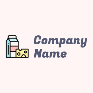 Dairy products logo on a Snow background - Landwirtschaft