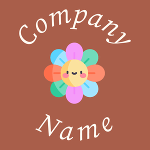Flower logo on a Crail background - Abstracto