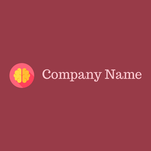 Brain logo on a Mexican Red background - Medicina & Farmacia